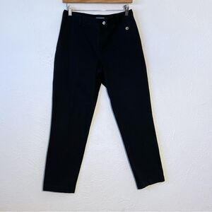 J McLaughlin Womens Cotton Textured Slim Pants Womens SZ 4 Black slacks trousers